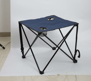 <span class=keywords><strong>Table</strong></span> de <span class=keywords><strong>camping</strong></span> pliante compacte carrée sur mesure pour l'extérieur, <span class=keywords><strong>table</strong></span> de pique-nique portable mini avec impression, en fer <span class=keywords><strong>bleu</strong></span> compact - Product Image 5