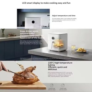 Nueva freidora de aire inteligente <span class=keywords><strong>XIAOMI</strong></span> <span class=keywords><strong>MIJIA</strong></span>, versión tierna asada de 6,5 L, horno negro, freidora ligera de aceite bajo, hornos domésticos de gran capacidad - Product Image 2