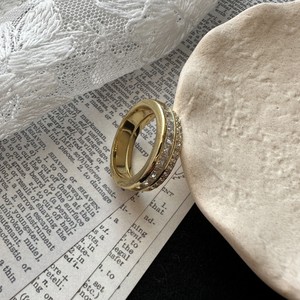 S925 Pure Silver Simple Fashionable Double-Layer Inlaid Ring Sparkling Diamond Light Luxury French Eternity Style Personalized - Product Image 4