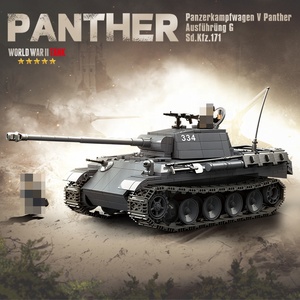 Set de Bloques de Construcción DIY Tanque Mediano Alemán, 1180 Piezas, Colección <span class=keywords><strong>Militar</strong></span> de la Segunda Guerra Mundial, Modelo de Juguete del Ejército con Armas y Figuras de Soldados - Product Image 3