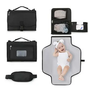 Hızlı değişim taşınabilir bebek bezi çantası bebek değiştirici değişen ped istasyonu için seyahat bebek bezi çantası