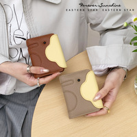 Dompet Kartu Nama Multifungsi Motif Gajah Kuning Multi-Kompartemen, Ringkas, Ringan, Model Akordeon