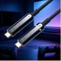 Câble Fibre Optique OM3 4K USB Plaquage Or Mâle-Mâle Haute Vitesse 1-30m Gaine PVC pour TV, Gaming, Microphone, Haut-parleur