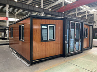 Maison conteneur de luxe en panneaux sandwich d'acier préfabriqués extensibles en bois, design moderne, respirante, installation rapide, hautement recommandée