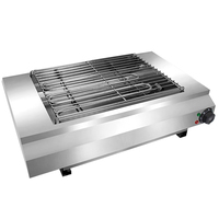 Barbecue électrique sans fumée avec tube chauffant, barbecue commercial avec boîtier en acier inoxydable