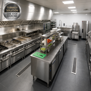 Solution tout-en-un pour équipement de cuisine d'hôtel : Hotte d'extraction de cuisson personnalisée en acier inoxydable CE NSF 304 - Product Image 1