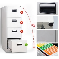 Armoire de classement de bureau en acier Zhaoxin avec 2/3/4 tiroirs, verrouillable, ignifuge, design mobile, armoire de rangement métallique moderne