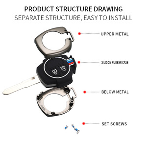 Funda Protectora para Llaves de Coche de Aleación de Zinc y Gel de Sílice para <span class=keywords><strong>SUZUKI</strong></span> Grand Vitara S-CROSS Alivio SX4, Accesorios para Llavero con Anillo - Product Image 5