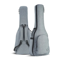 Sacs de guitare acoustique en toile supérieure 900D 41 "Housse de guitare rembourrée avec rembourrage de 20mm Double bandoulière réglable