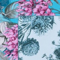 Tapis de Mahjong Américain Professionnel de Luxe, Durable, Vintage, Motif Floral Cyan Rose, Règles Imprimées, Table en Caoutchouc Antidérapante