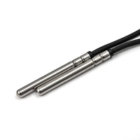 IP68 NTC Thermistor Stainless Steel Groove Waterproof Temperature Probe 5K 10K 50K 100K Accuracy 1% -50C-150C