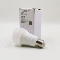 Ampoule LED 7W, lumière ambiante RGB à intensité variable, contrôlée par application mobile.