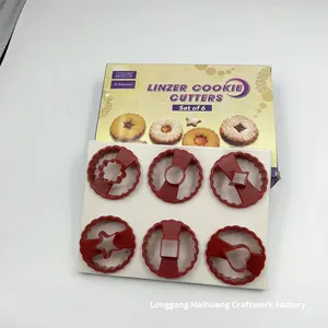 クリエイティブPP6個入りハート型クッキー型ホームユース子供用手作りベーキングツールハロウィンデザート成形型 - Product Image 3