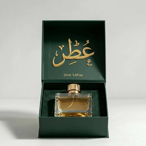 Luxury rigid perfume gift <b>box</b>, custom gold foil logo fragrance packaging <b>box</b>, magnetic flip perfume <b>bottle</b> <b>box</b>, satin line - Product Image 5