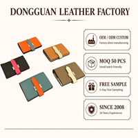 Dompet Pendek Kulit Sapi Asli Logo Kustom Anti RFID dengan Penutup Kancing Jepret dan Banyak Kompartemen Resleting OEM ODM