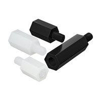 Entretoise isolante hexagonale simple en nylon PA66 pour isolation de carte PC, support de fixation M2 M2.5 M3 M4 M5 M6