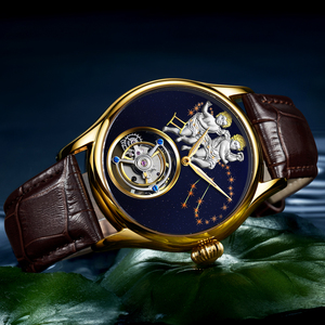 Envío Directo, Reloj AESOP de Lujo con Tourbillon Volante para Hombre, Esfera con Diseño de Ángel, Reloj de Pulsera Esqueleto, Relojes Mecánicos de Zafiro - Product Image 3