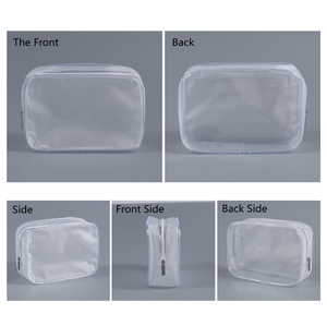 Travel Transparent PVC Toilet Cosmetic Bag Clear <strong>Make</strong> <strong>up</strong> <strong>Pouch</strong> with Zipper - Product Image 3