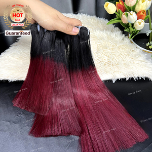 1B 99j Ombre màu nguyên xương thẳng đôi rút ra lớp biểu bì tóc phù hợp bó vrigin Việt Nam tóc con người mở rộng tóc sợi ngang - Product Image 2