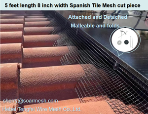 5 Fuß Länge 8 Zoll Breite Spanisches Fliesen-Netzgewebe und 5 Fuß Lang x 8 Zoll mit Rillen Solarnetz für Solarmodule - Product Image 2