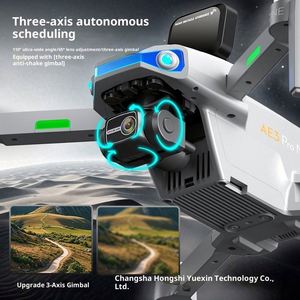 Ae3Pro Max โดรนสำหรับผู้เริ่มต้น ระยะบิน 6 กม. พับเก็บได้ ควบคุมด้วยรีโมทเลเซอร์ ระบบกันสั่น 6 แกน กล้อง 8K HD มอเตอร์แบบไร้แปรงถ่าน - Product Image 3