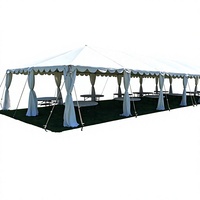 Tenda Promosi 20'x60' untuk 100 Orang, Rangka Aluminium Putih, Tahan Api, Tahan Air, Tahan UV, Tenda Musim Panas