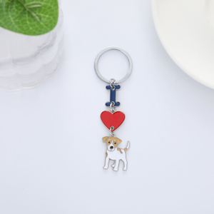 Porte-clés pendentif en alliage de zinc, motif os mignon, pour clé de voiture, bijou, petit cadeau promotionnel, avec inscription 'I Love My Dog' - Product Image 4