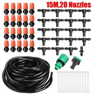 100FT Adjustable Garden Drip Irrigation Kit Patio Lawn Care Automatic Watering System Adjustable Curved Universal Sprinkler Head - Product Image 6