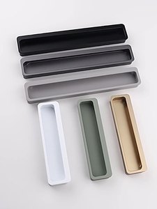 Modern PET Skin-Feel Morandi Color Slotted Embedded Cabinet <b>Door</b> Handle Dresser Drawer Living Room School Wardrobe Kitchen Mall - Product Image 2