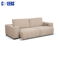 MANWAH CHEERS Sofá Cama Eléctrico Moderno y Acogedor de Dos Plazas, Deslizador Eléctrico, Tela Impermeable, Extensible con Control Remoto Inalámbrico