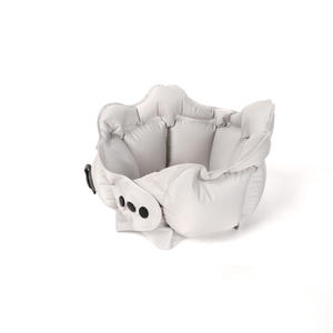 Almohada de Viaje Inflable en Forma de U, 28x26x14cm, Gris, Azul, Rosa, Poliéster, Soporte para el Cuello, para Usar en Auto y Avión - Product Image 4