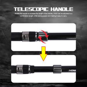 HONOREAL haute teneur en <span class=keywords><strong>carbone</strong></span> 1.8M à 2.7M leurre poids <span class=keywords><strong>m</strong></span>étal poignée télescope <span class=keywords><strong>canne</strong></span> à pêche pêche en eau salée - Product Image 4