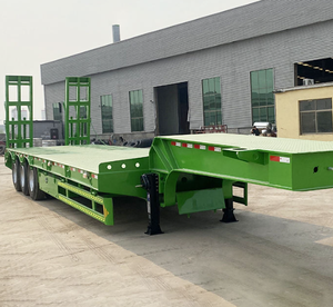 Semi-remorque surbaissée à 3 essieux avec suspension mécanique et échelle hydraulique pour le transport de machines surdimensionnées en Côte d'Ivoire - Product Image 3