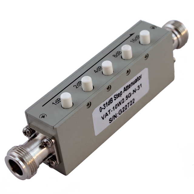RF 10W Attenuator 3dB 6dB 10dB 30dB Step Attenuator N-Female To N-Female