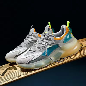 Zapatillas Deportivas Transpirables de Malla para Hombre, Zapatos Casuales con Cordones, Ligeros, Antideslizantes, a la Moda, Gruesos - Product Image 4