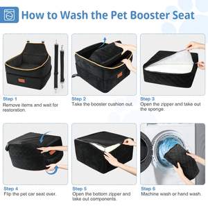 Honden Autostoel Fabriek Voor Honden/M Honden, Traagschuim Hondenstoelverhoger Huisdier Zitje, Verhoogd Hondenreisbed Met 2 Verstelbare Riemen - Product Image 3