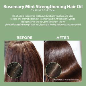 Aceite Capilar Fortalecedor con Biotina, Aceite de Oliva, Romero y Menta para el Control del Frizz, la Rotura y el Daño del Cabello, Marca Privada Personalizada - Product Image 6