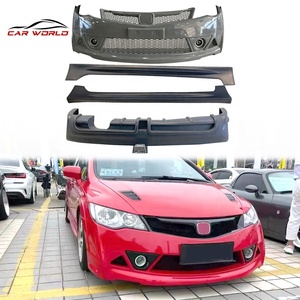 For for 2006-2009 Body Kit Auto Parts New <b>Car</b> Front Bumper Rear Lip Side Skirts with Tow <b>Hook</b> Cut-Outs - Product Image 2