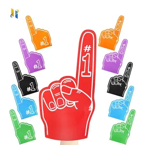 2024 Major sports games Factory Custom number one Professional Big Cheering EVA Sponge Foam finger hand with Logo printing