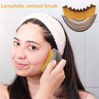 Outil de beauté portable Brosse sèche pour le visage Masseur de contour facial Sculpture de la mâchoire Brosse douce à poils doux pour le massage lymphatique du visage
