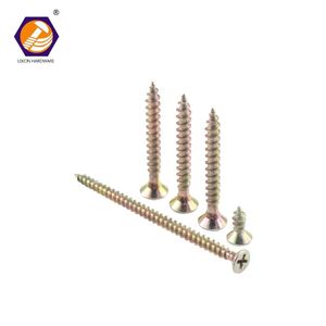 Wholesale <strong>Wood</strong> <strong>Screw</strong> China Manufacturer Yellow Zinc Plated Countersunk Flat Head Chipboard <strong>Screws</strong> For <strong>Wood</strong> - Product Image 1