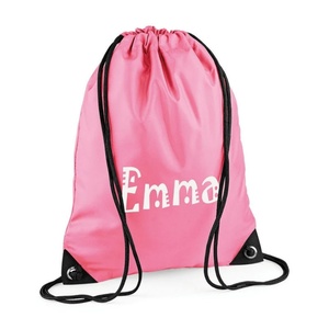 Sac à dos promotionnel en polyester coloré avec cordon de serrage, personnalisable avec logo imprimé, idéal pour le shopping - Product Image 3
