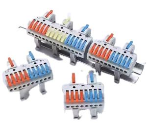 Kabel Rail Din ke kawat 2 hingga 12 1 2 3 4 5 6 7 8 9 12 Pin dapat digunakan kembali 32A tinggi arus besar mudah operasi sambungan kompak - Product Image 4