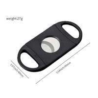 Accessoires pour cigares poche Portable pliable Durable noir moderne poignée en plastique Double lame coupe-cigare couteau ciseaux
