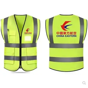 Factory Custom Logo Reflective Clothes Safety Workwear Uniform Construction High Visibility Work Reflector Clothing Signal Vest