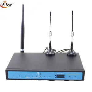 Industrial grade dual sim simultaneously 4g/LTE mobile vpn 2 two sims router with Lan port