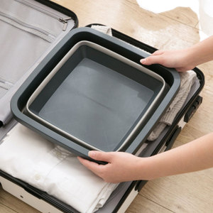Bassin pliable 8L pour le camping, les voyages, la voiture, en plastique, pliable, pour le lavage, outils de nettoyage intérieur et extérieur - Product Image 3