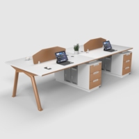 Mobilier de bureau personnalisé Poste de travail modulaire au design moderne Bureau à compartiments pour le personnel Bureau à cloisons