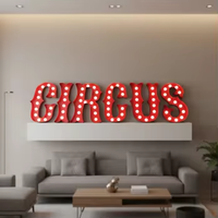 Grand enseigne néon LED 3D lumineuse pour mariages, lettres lumineuses en métal pour usage intérieur, alimentation par prise secteur, hôtels, bars, centres commerciaux