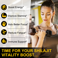 OneBotanical Pure Himalayan Shilajit Gold Resin Gummies Ashwagandha pour l'énergie et la concentration – Complément Herbal pour Adultes – Végétalien Sans Gluten